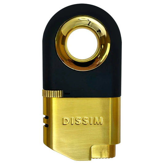 Dissim Lighters GOLD INVERTED DUAL TORCH LIGHTER