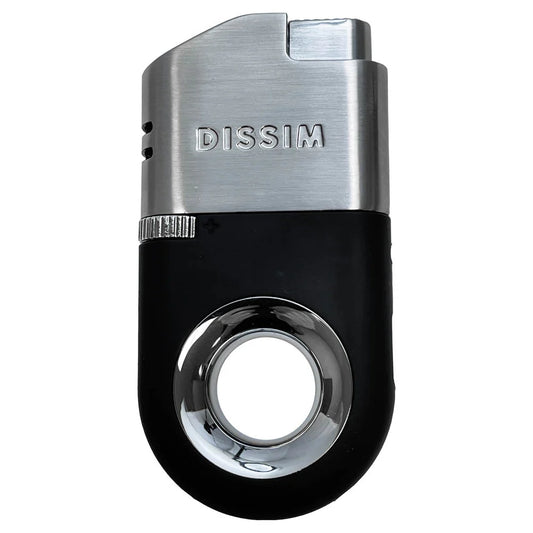 Dissim Lighters SILVER INVERTED DUAL TORCH LIGHTER
