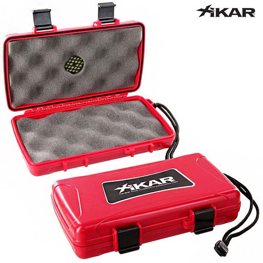 Xikar TRAVEL HUMIDOR RED: HOLDS 5 CIGARS