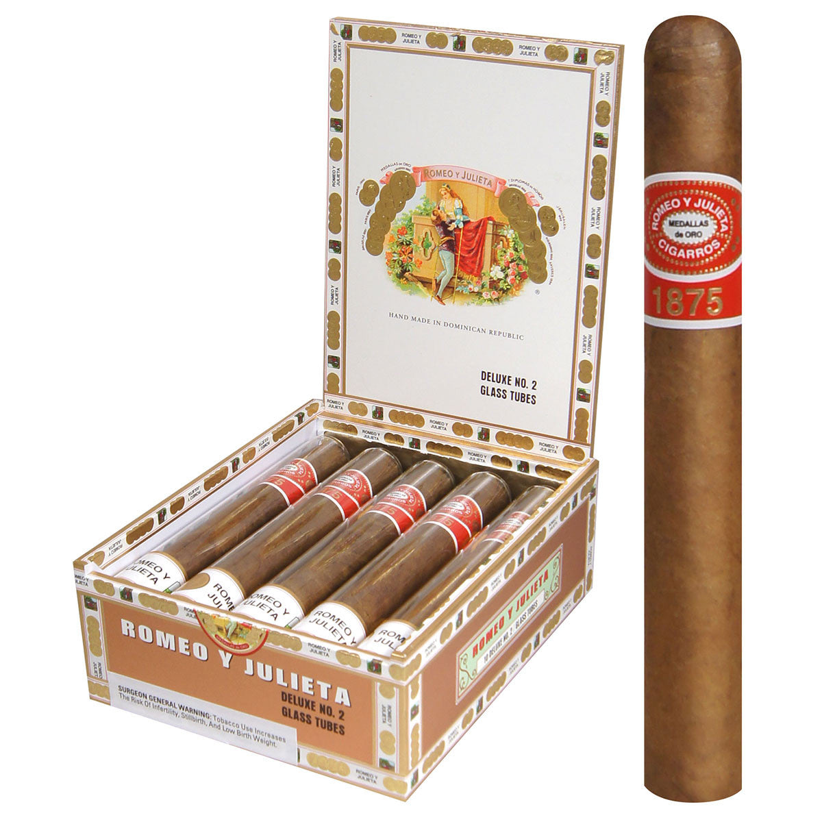 Romeo Y Julieta LA VENTANA ROBUSTO GLASS TUBOS