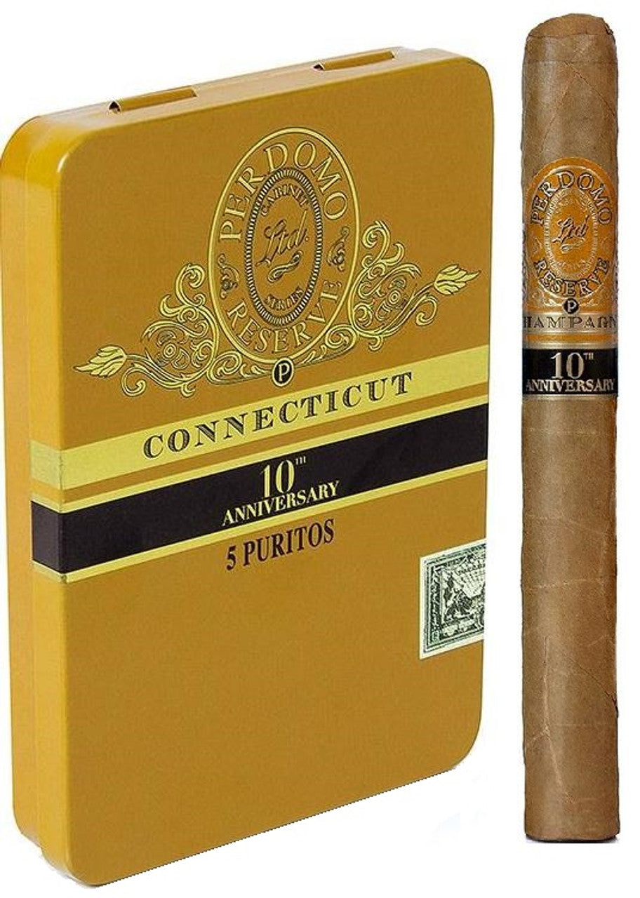 Perdomo 10th Anniversary Champag CHAMPAGNE PURITOS BOX