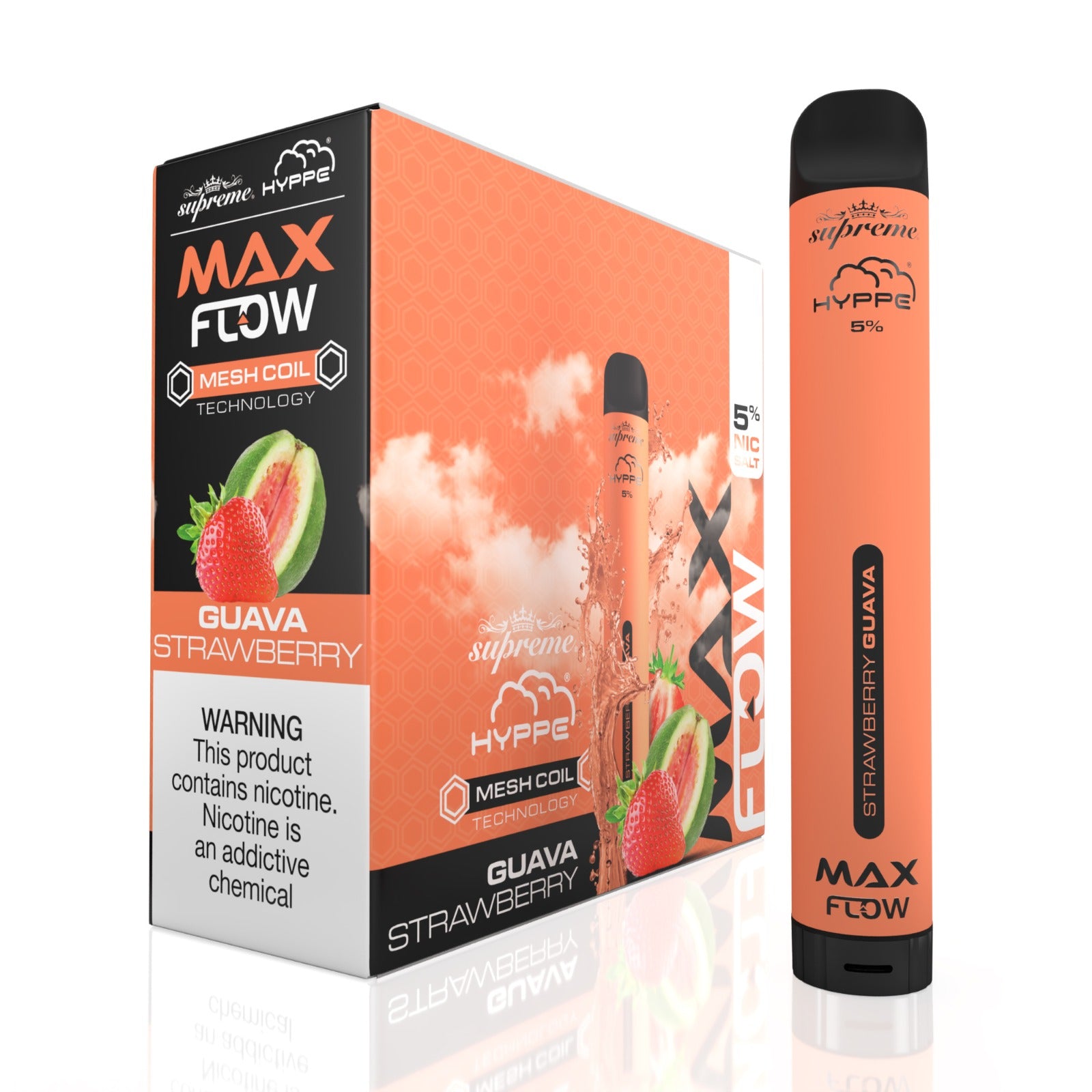 HYPPE MAX FLOW 2000 Puff 10 Per Pack Strawberry Guava