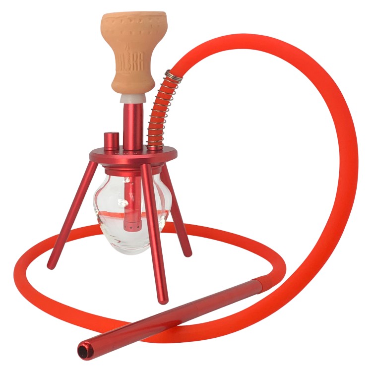 12" Amira Spider Hookah, 1 Hose, Amira Carrying Bag Red