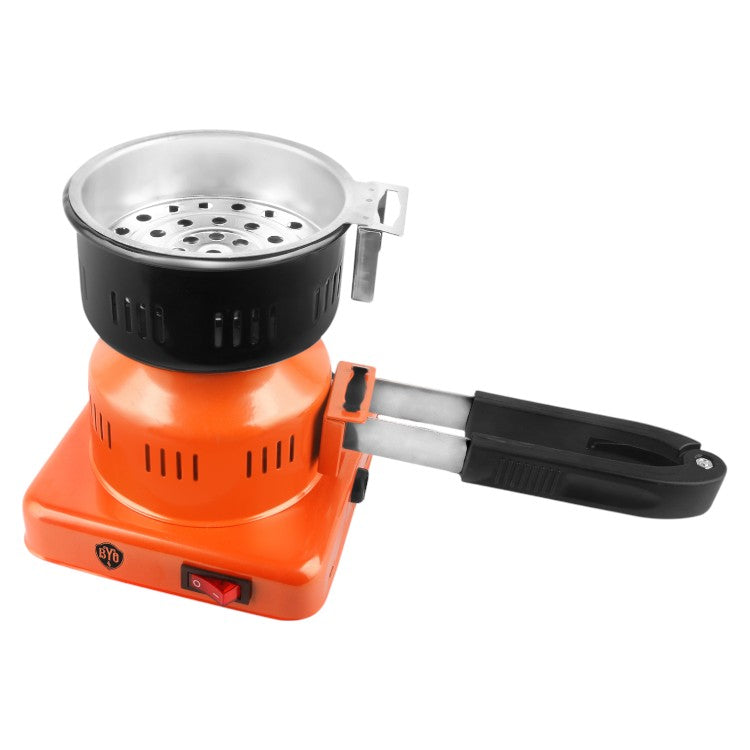 B.Y.O. Electric Charcoal Burner Round 600W Orange