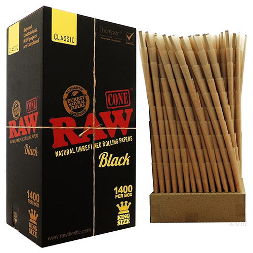 RAW Cones Black King Size