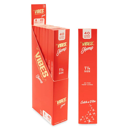 VIBES Cones Hemp 11/4 Size 40-pack
