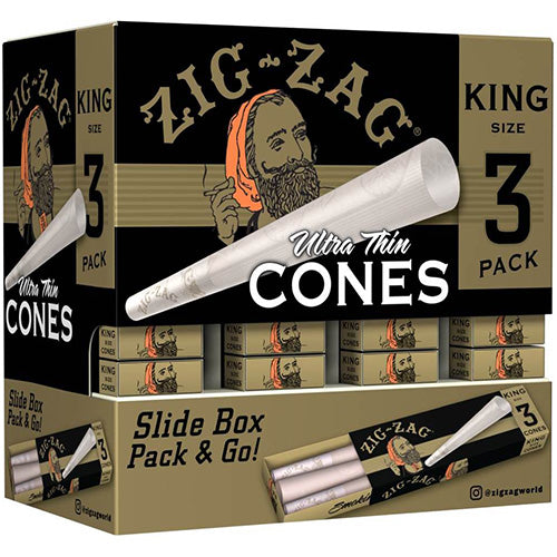 ZIG ZAG Cones Ultra Thin King Size 3-pack/236ct