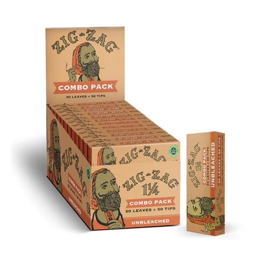 ZIG ZAG Papers Unbleached 24ct | 50 Papers and Tips