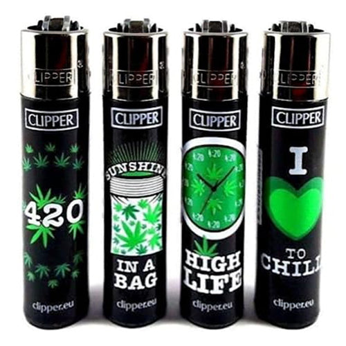 CLIPPER Lighter Classic Green Leaves