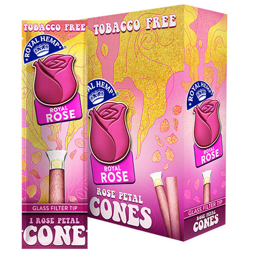 BLUNTS & ROSES Cones Glass Tip Royal Rose