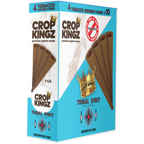 CROP KINGZ Cones Brown Hemp 11/4 Size 4-pack Tribal Spirit