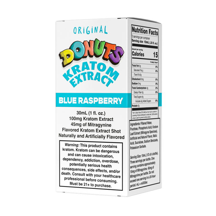 DONUTS Extracts & Drinks Liquid Shot 100mg MIT 30ml Blue Raspberry