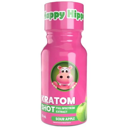 HAPPY HIPPO Extracts & Drinks Kratom Extract 60mg MIT 10ml Sour Apple