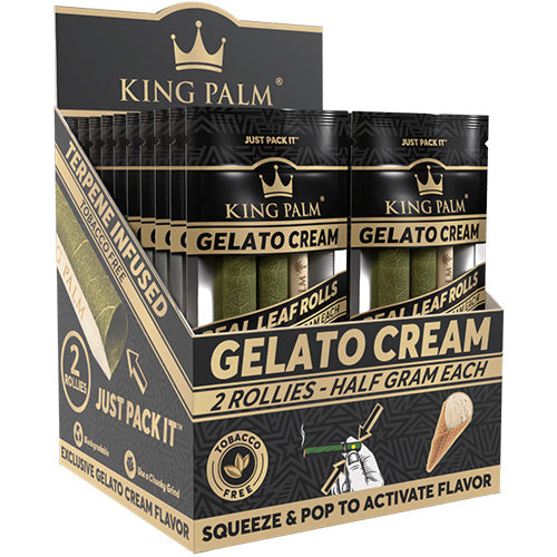 KING PALM Cones Palm Leaf Rollie 2-pack Gelato Cream