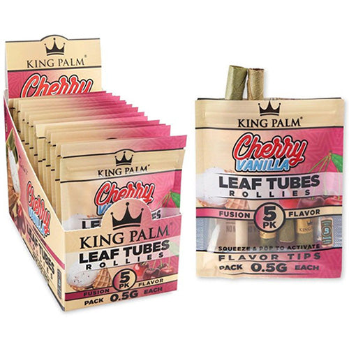 KING PALM Cones Palm Leaf Rollie 5-pack Cherry Vanilla