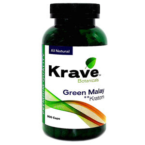 KRAVE Tablets & Caplets Kratom 300ct Green Malay