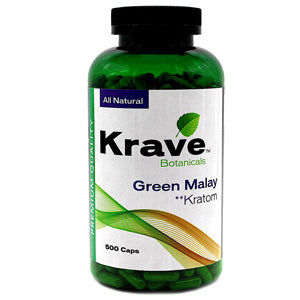 KRAVE Tablets & Caplets Kratom 500ct Green Malay