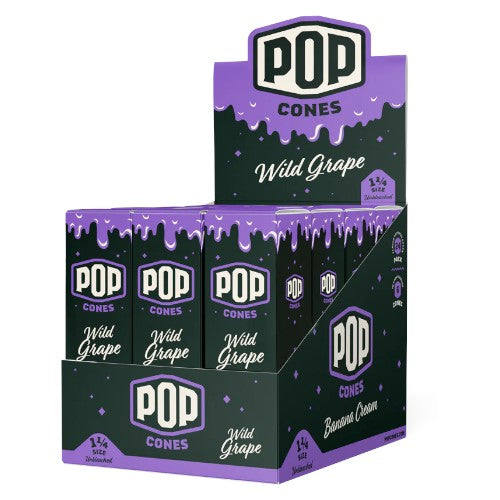 POP CONES Cones Unbleached 11/4 Size 3-pack Wild Grape