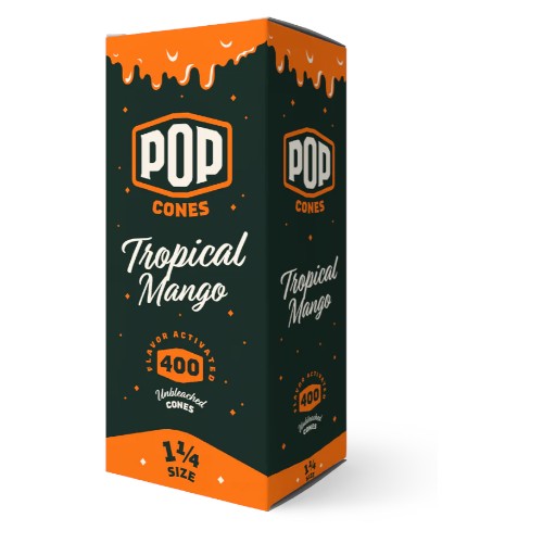 POP CONES Cones Unbleached 11/4 Size Tropical Mango
