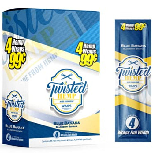 TWISTED Wraps Hemp 0.99 4-pack Blue Banana