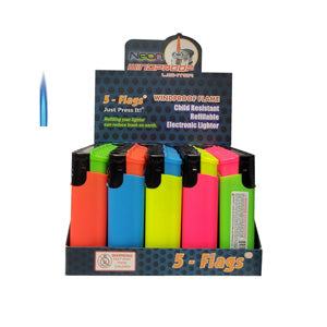 5 Flags Lighter Windproof Torch Neon