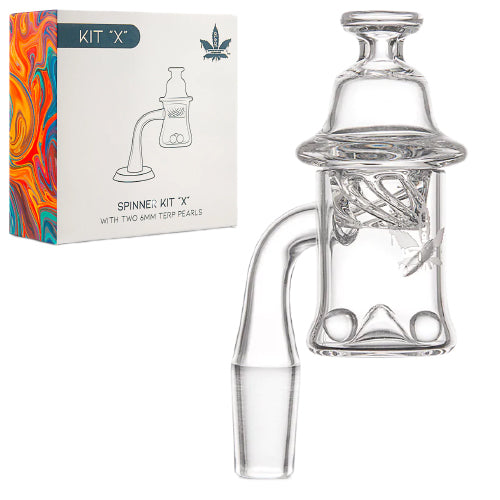 aLeaf Banger Quartz " X " Spinner Kit 14mm 90 Degree