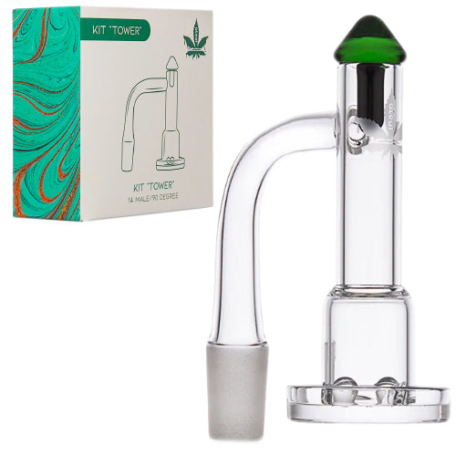 aLeaf Banger Quartz " Tower " Spinner Kit 14mm 90 Degree