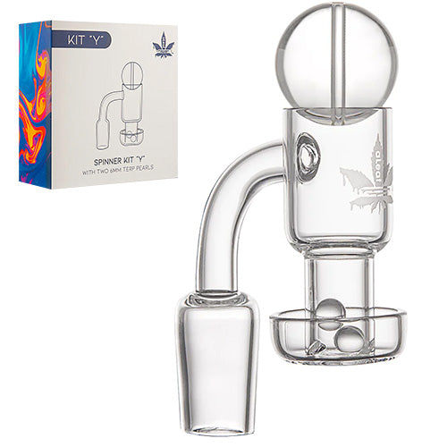 aLeaf Banger Quartz " Y " Spinner Kit 14mm 45 Degree