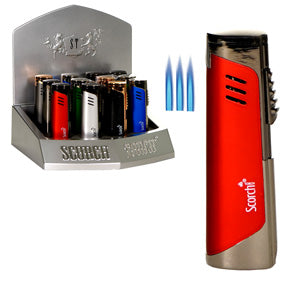 Scorch Torch Lighter Tower 3 Two Tone Metallic Finish 3.25" (61645-1)