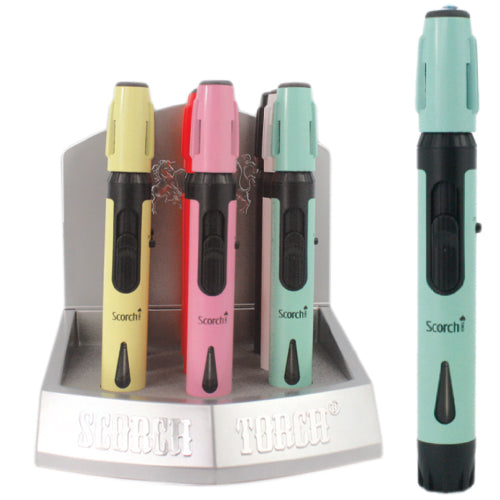 Scorch Torch Lighter Pencil-Hold Button Neon And Matte 7.0" (61686)