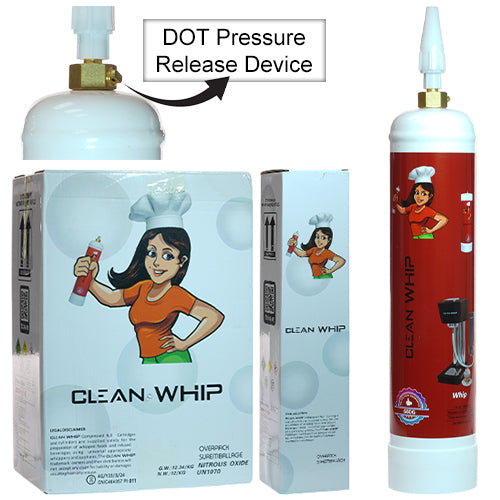 Clean Whip Chargers Cream Charger 0.95L 680 gr Original