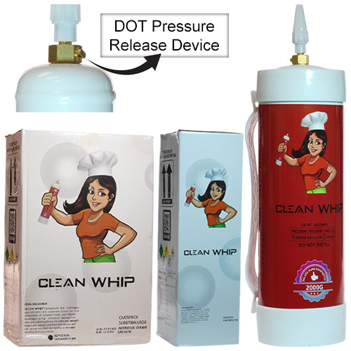 Clean Whip Chargers Cream Charger 3.3L 2000 gr Original