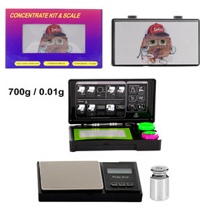 Scales Scale with 3D includes Silicone Mat & 2 Conatiner Dabbing Tool (700g /0.01g) Cookie Monster