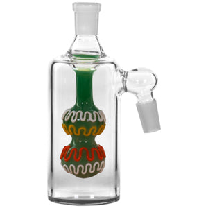 Ash Catcher Double Circle With Double Color Lines 7694 14mm 5" 45 Degree Green