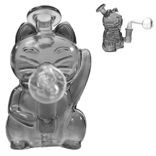 O.B. Water Pipe Kitty Style 2093a 5.0" Grey