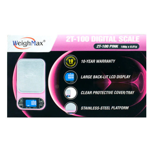 WeighMax Scales Digital Scale 2T 100 0.01g Pink