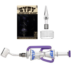 SYFY Nectar Collector Cyclone All In One With Glass Tip 11" Purple