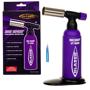 Blazer Lighter Big Shot Torch 8.0" Purple / Glow
