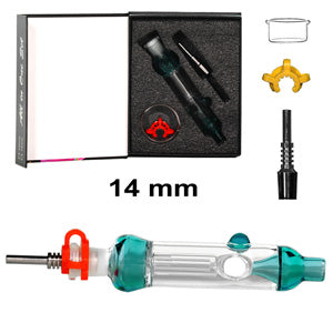 Nectar Collector With Metal Tip & Plastic Clip 2272a 14mm 5.5" Teal
