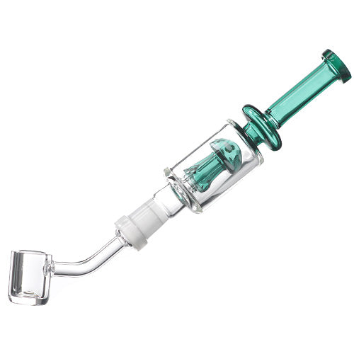 Nectar Collector Mushroom with / 4mm 5578a 14mm 8" Teal
