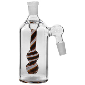 Ash Catcher Double Circle With A Designer Pattern 7693 14mm 5" 45 Degree White Spiral