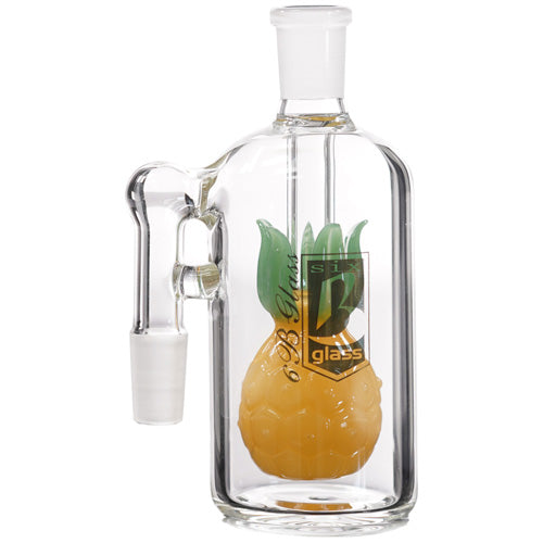 6B Glass Ash Catcher 8443 14mm 90 Degree Yellow