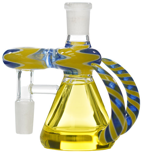 Ash Catcher With Liquid 8791 14mm 4" 45 Degree Yellow