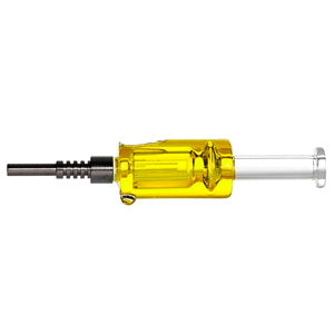 Nectar Collector Liquid Inside - with Metal Tip 2273a 7.5" Yellow