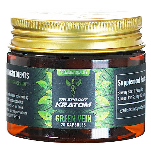 Tri Spout Tablets & Caplets Kratom 20ct Green Vein