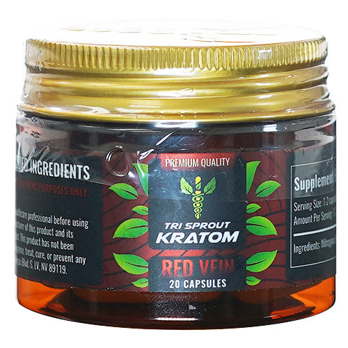Tri Spout Tablets & Caplets Kratom 20ct Red Vein