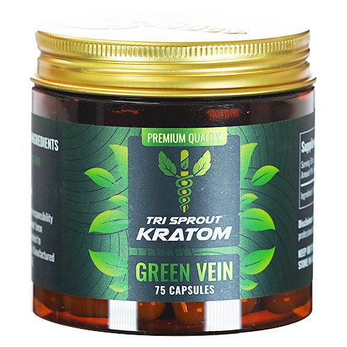 Tri Spout Tablets & Caplets Kratom 75ct Green Vein