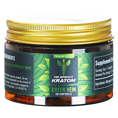 Tri Spout Tablets & Caplets Kratom 50ct Green Vein