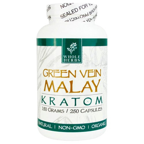 Whole Herbs Tablets & Caplets Kratom 250ct Green Vien Malay