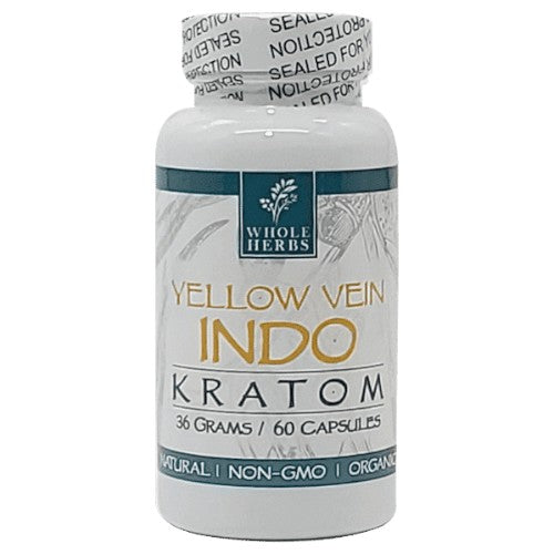 Whole Herbs Tablets & Caplets Kratom 60ct Yellow Vein Indo